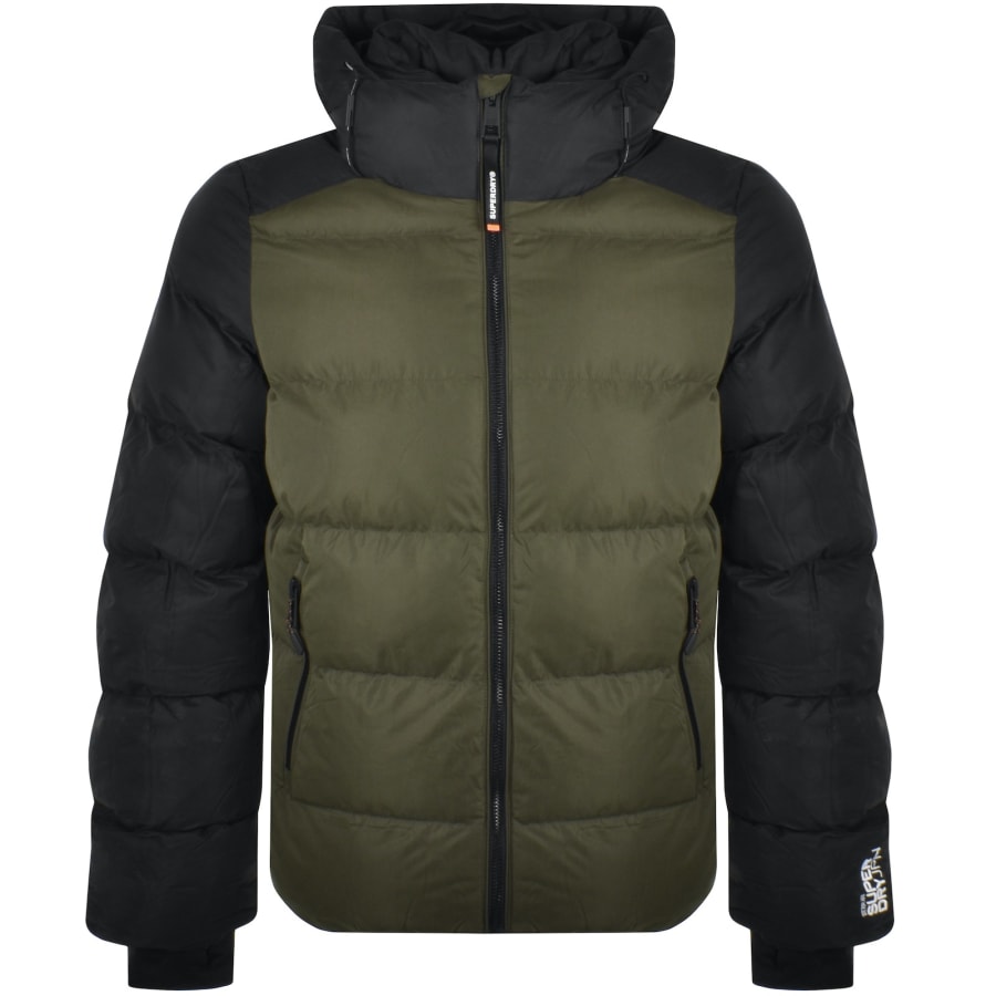 Superdry Hooded Sports Puffer Jacket Black
